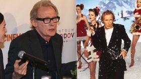 Rocker Bill Nighy z Lásky nebeské je v Praze.