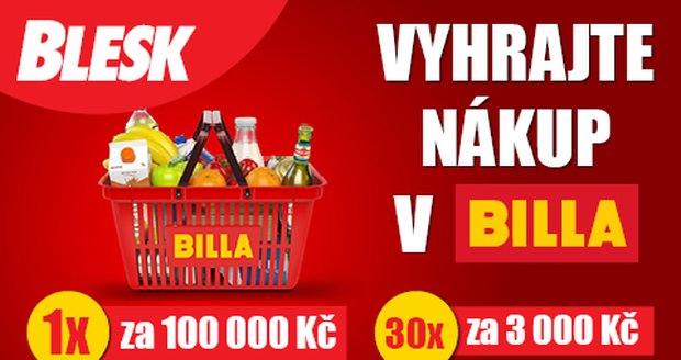Hrajte s Bleskem o poukaz na nákup za 100 000 Kč v Bille.