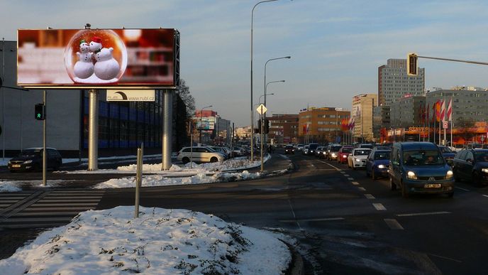 Billboard společnosti RuBl v Brně