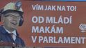 Billboardy útočící na šéfa ČSSD Bohumila Sobotku se objevily v Ostravě (říjen 2013)