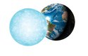 Bílí trpaslíci jsou velcí jako Země, ale jejich hmotnost je obvykle větší než polovina Slunce