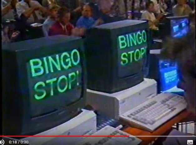 Někdo z hráčů právě hlásí Bingo!