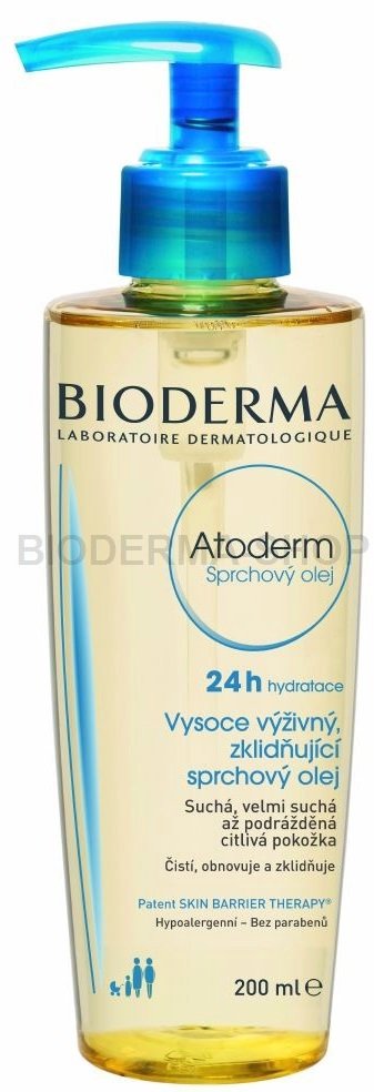 Sprchový olej Bioderma Atoderm, 245 Kč (200 ml), koupíte v síti lékáren