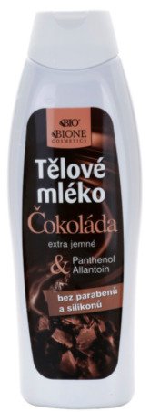 Tělové mléko s čokoládou, Bione Cosmetics, 69 Kč (500 ml)