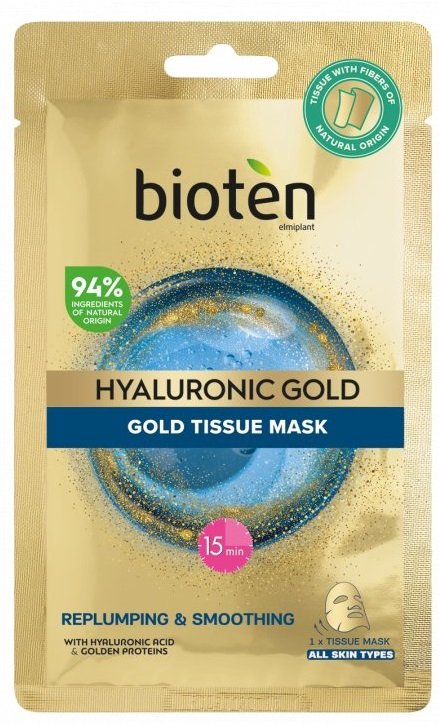 Pleťová maska Hyaluronic Gold, Bioten, 75 Kč, koupíte v síti drogérií