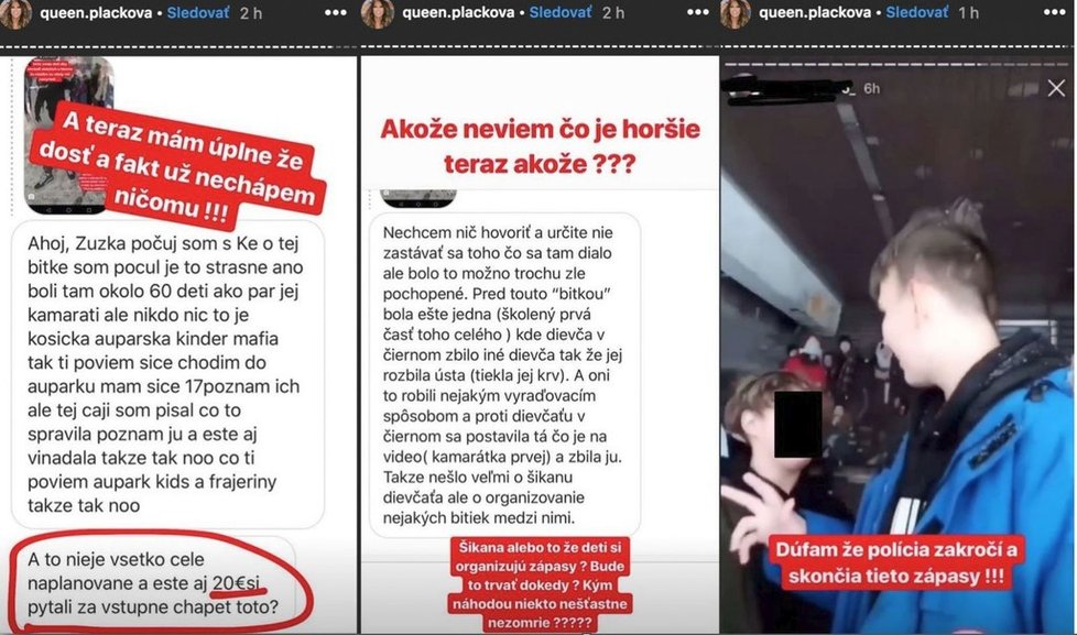 Reakce influencerky Zuzany Plačkové.