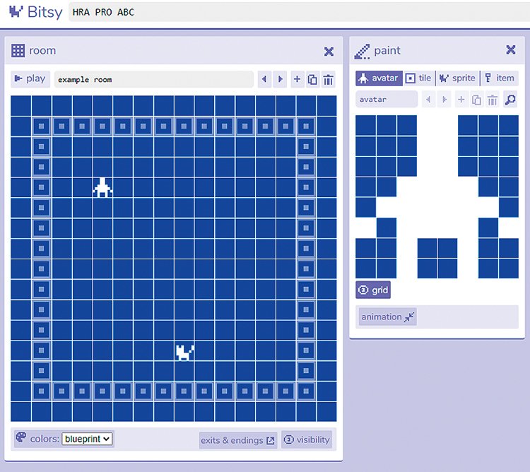 V Bitsy se dá naprogramovat pěkná hra