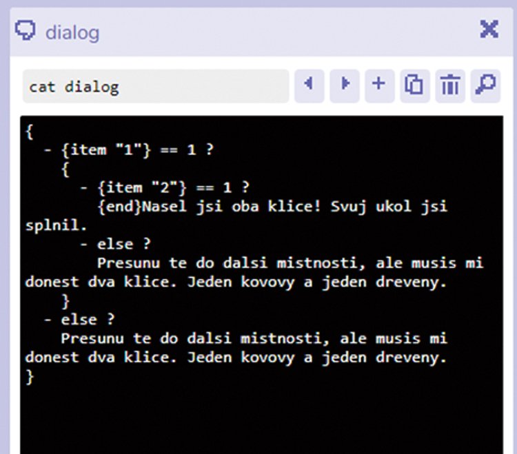 Jak udělat hru: Programování v Bitsy - návod na vnořené podmínky