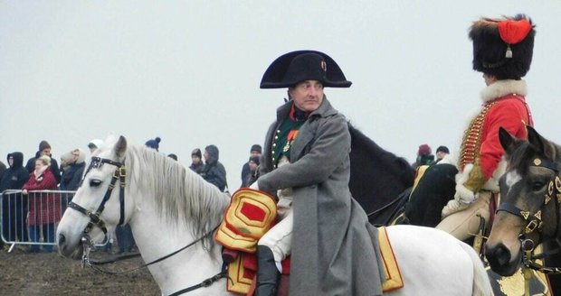 Marc Schneider (56) si derniéru v roli Napoleona při rekonstrukci bitvy u Slavkova užíval.