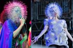Björk je svými kostýmy pověstná. Poznáte, co má na hlavě tentokrát?
