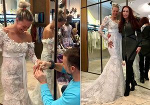 Blanka Matragi oblékla další českou nevěstu, kterou v butiku rovnou přítel požádal o ruku.