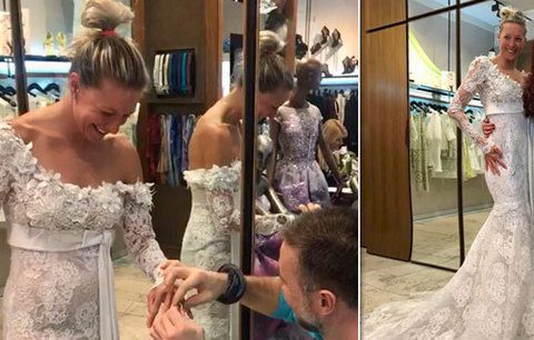 Slavná sportovkyně zkoušela u Matragi z legrace svatební šaty: Přítel ji rovnou požádal o ruku!