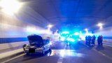 Průjezd Blankou v neděli večer vázne: Na vině je dopravní nehoda a požár v Brusnickém tunelu