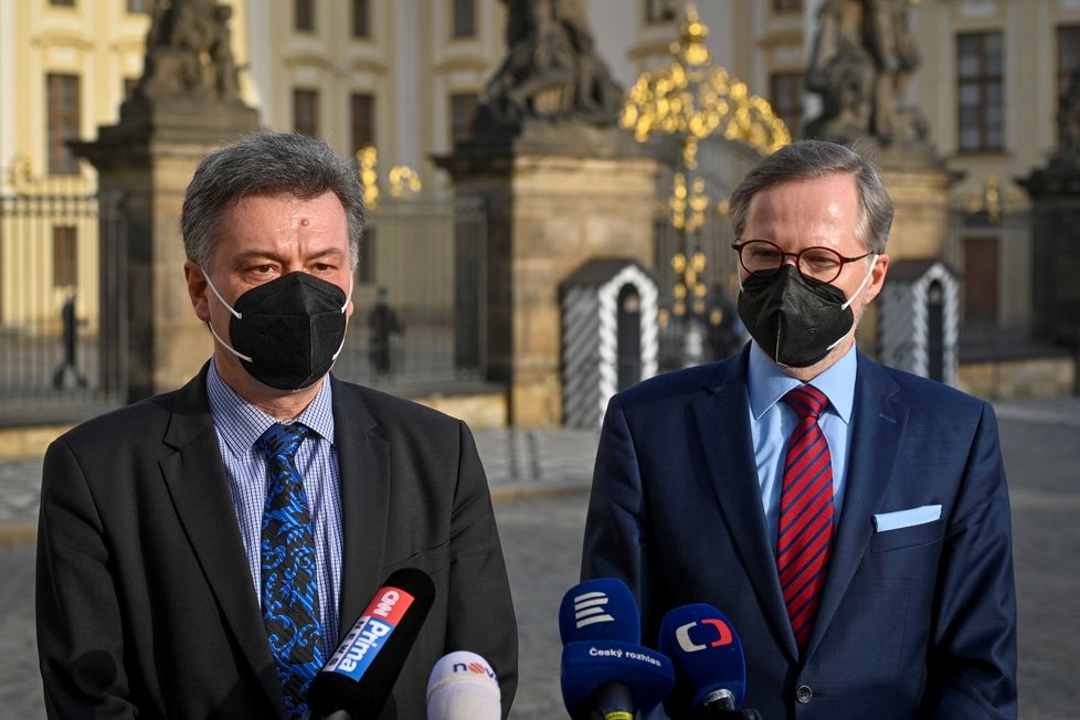 Předseda ODS Petr Fiala a poslanec Pavel Blažek se setkali na konci února s prezidentem Milošem Zemanem.