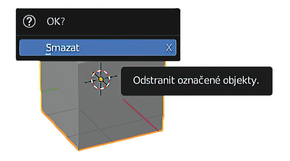 Prozatím můžeme všechny 3 objekty na scéně smazat, opět máme dvě možnosti