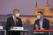 Superdebata Blesku (30. 9. 2020): Zleva Andrej Babiš (ANO) a moderátor Jaroslav Šimáček