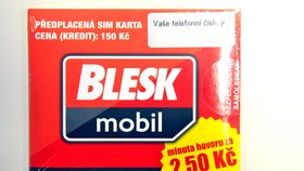 Takto vypadá obálka ve které se ukrývá vaše nová SIM karta BLESKmobil