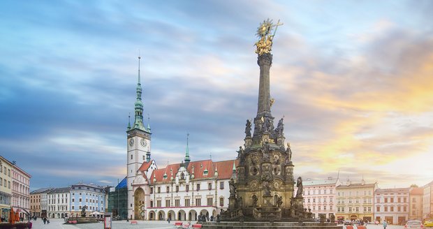 Sloup Nejsvětější Trojice na Horním náměstí v Olomouci.