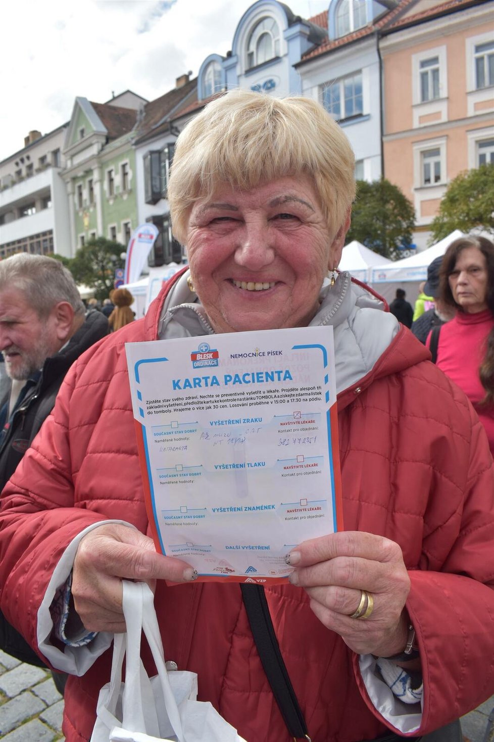 Marie Dvořáková (75) z Písku neskrývala radost a úlevu.