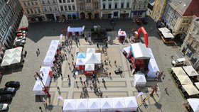 Mírové náměstí  v Ústí nad Labem.