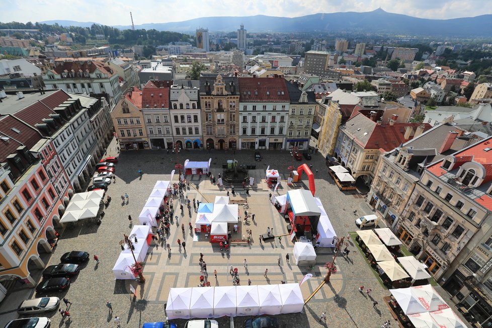 Mírové náměstí  v Ústí nad Labem.