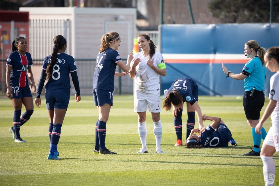 AC Sparta Praha hrála osmifinále Ligy Mistryň v Paříži proti PSG.