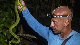 Herpetolog Tomáš Bublík nejradši pozoruje hady v jejich přirozeném prostředí.