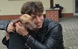Akci přišel podpořit i herec a moderátor Milan Peroutka se svým psem Hugem, kterého si adoptoval právě z trojského útulku