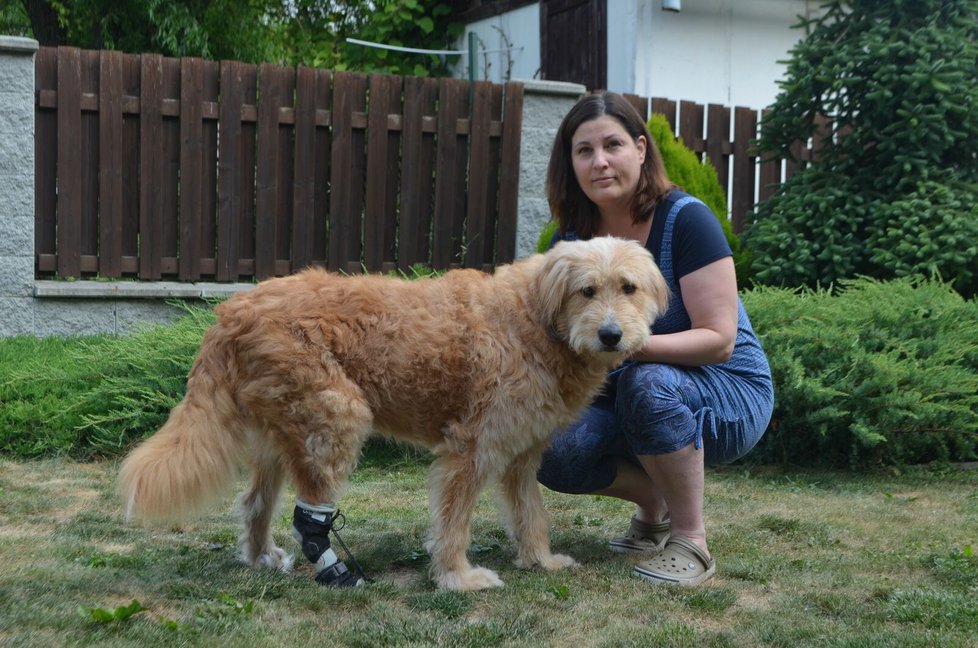 Barnabáš s dočaskářkou Martinou Papouškovou, kterou nade vše miluje