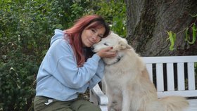 Liška se svou zachránkyní Eliškou Vafkovou