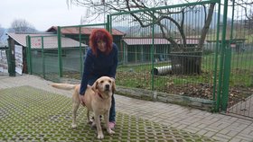 Ben s vedoucí útulku Janou Kymrovou