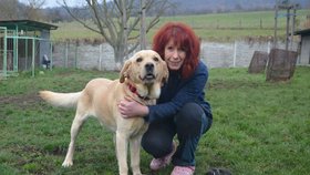 Ben s vedoucí útulku Janou Kymrovou