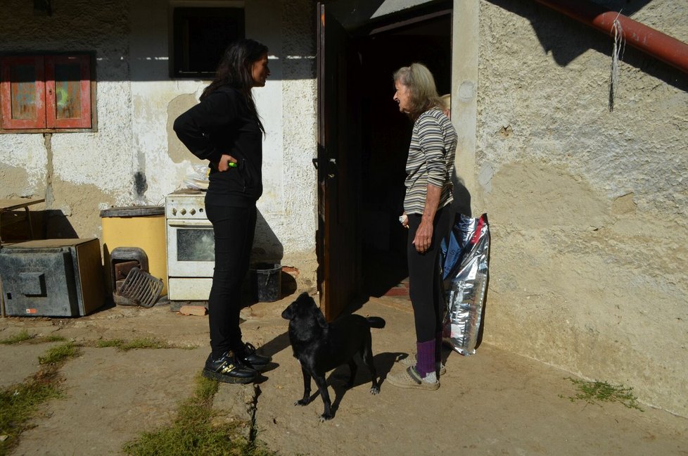 Původní majitelka psů Jarmila Šelbochová (vlevo) se zvířecí záchranářkou Kateřinou Ondičovou