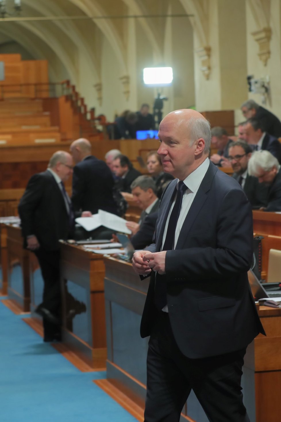 Senátor Pavel Fischer (nestr.) v horní komoře Parlamentu ČR (30. 1. 2020)