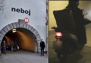 Žižkovský tunel jen pro odvážné: Pravidelně tudy projíždí motocyklisté.