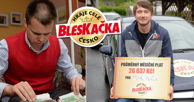Představujeme prvního výherce Bleskačky: Michal Valíček (31) vyhrál 26 637 korun.
