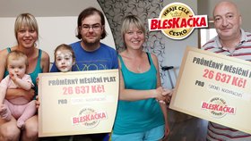 Mladá maminka na mateřské Simona přebrala od zástupce Blesku šek na 26 637 korun!