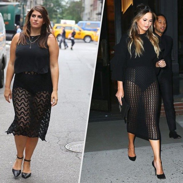 Chrissy Teigen a outfit do klubu.