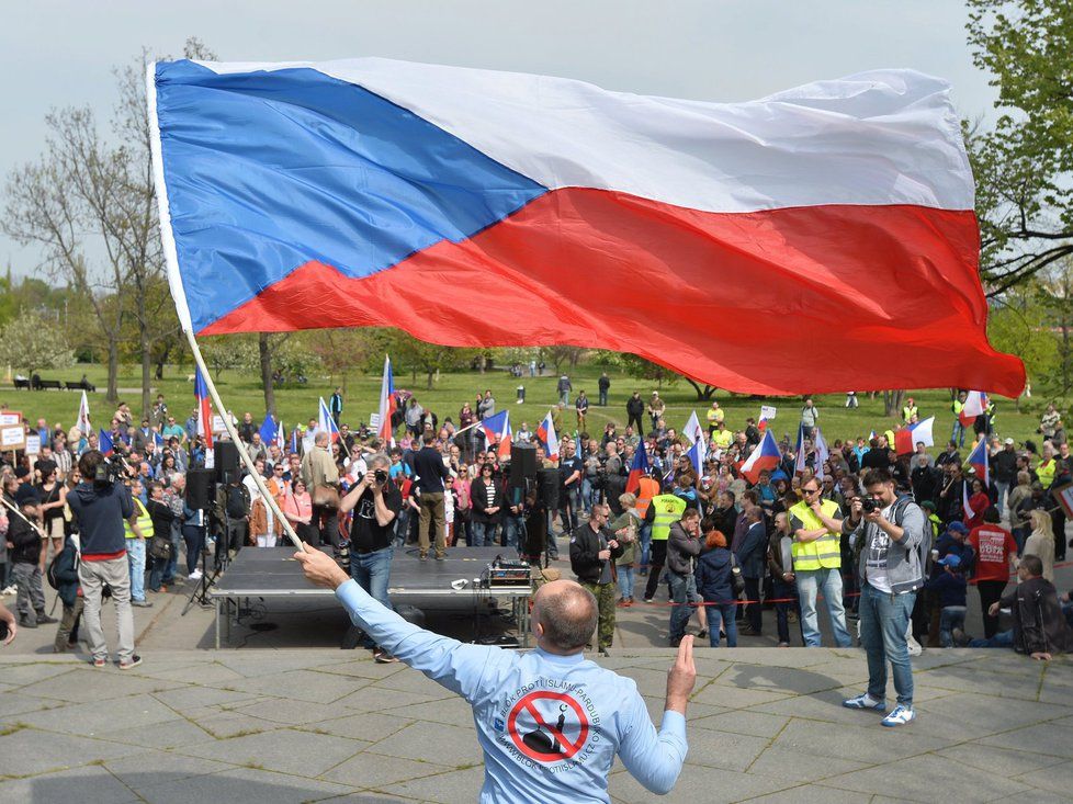 Demonstrace Bloku proti islámu v Praze