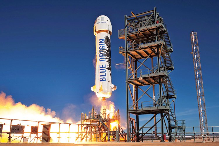 Start rakety New SHepard projektu Blue Origin