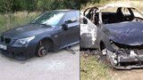 Zlodějina v Brně: Luxusní BMW rozebrali na karoserii, pak ji zapálili