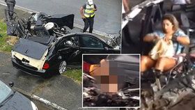 Po šílené bouračce skončilo BMW na odpis. Řidič byl mrtvý na místě, ženě se jako zázrakem nic nestalo.