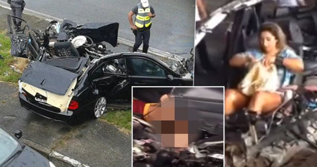 BMW skončilo po nehodě vejpůl: Řidič zemřel, pasažérka si upravovala make-up!