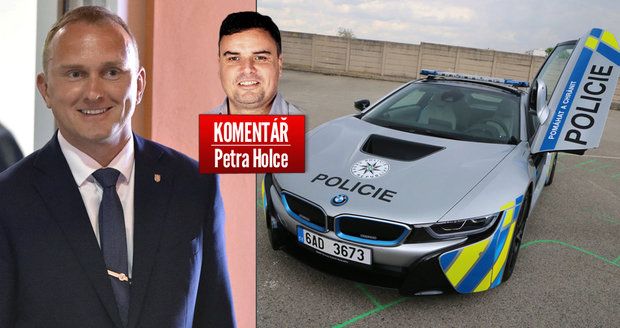 Komentář: Zemanův „chlapeček“ v policejním superautě. A reklama pro BMW