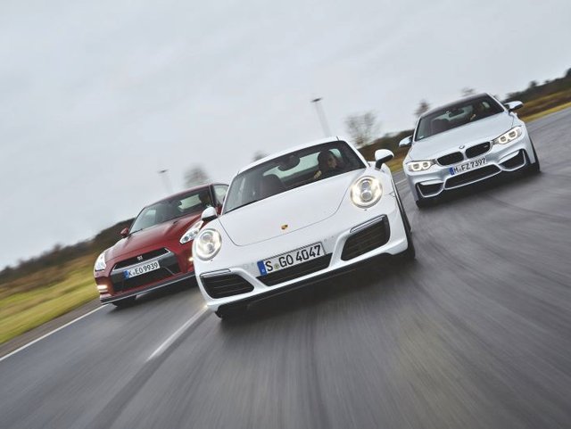 BMW M4 Coupé vs. Nissan GT-R vs. Porsche 911 Carrera