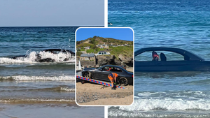 Výlet na pláž skončil katastrofou: Luxusní BMW zahučelo do moře!