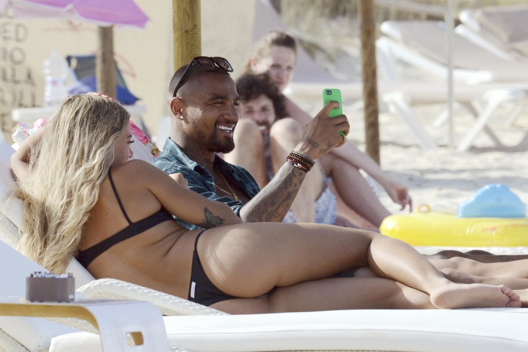 Kevin Prince Boateng s manželkou Mellisou