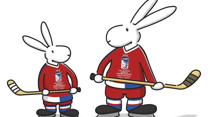 Maskoty hokejového šampionátu v Praze a Ostravě jsou Bob a Bobek, králíci z klobouku