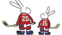 Maskoty hokejového šampionátu v Praze a Ostravě jsou Bob a Bobek, králíci z klobouku