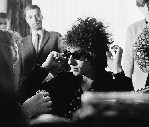 Bob Dylan na konferenci v roce 1966.